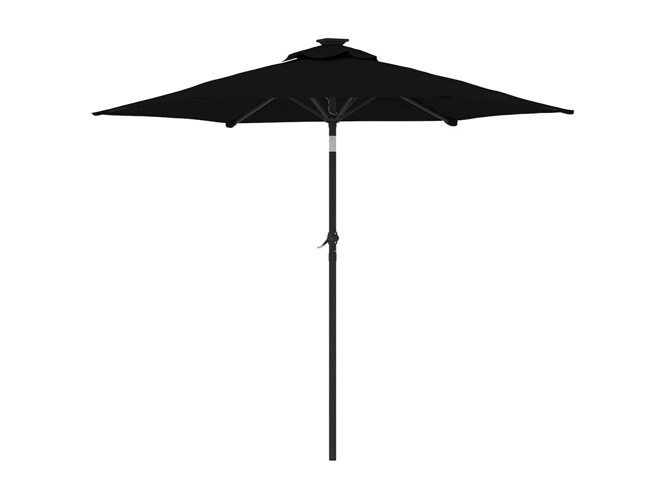 Jeanerette  Sombrilla de jardín con poste de acero negro 225x225x212 cm