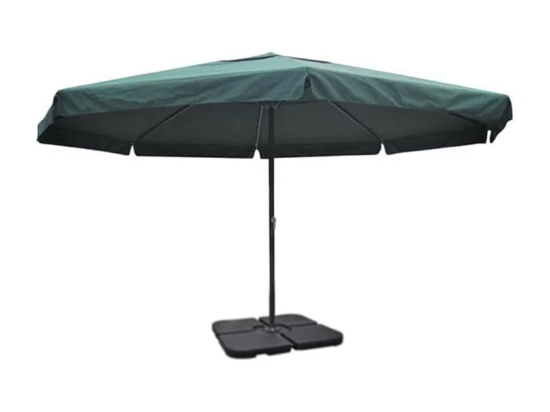 Solvig  Parasol de jardin avec base portable aluminium vert