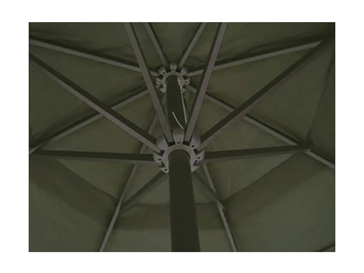 Solvig  Parasol de jardin avec base portable aluminium vert