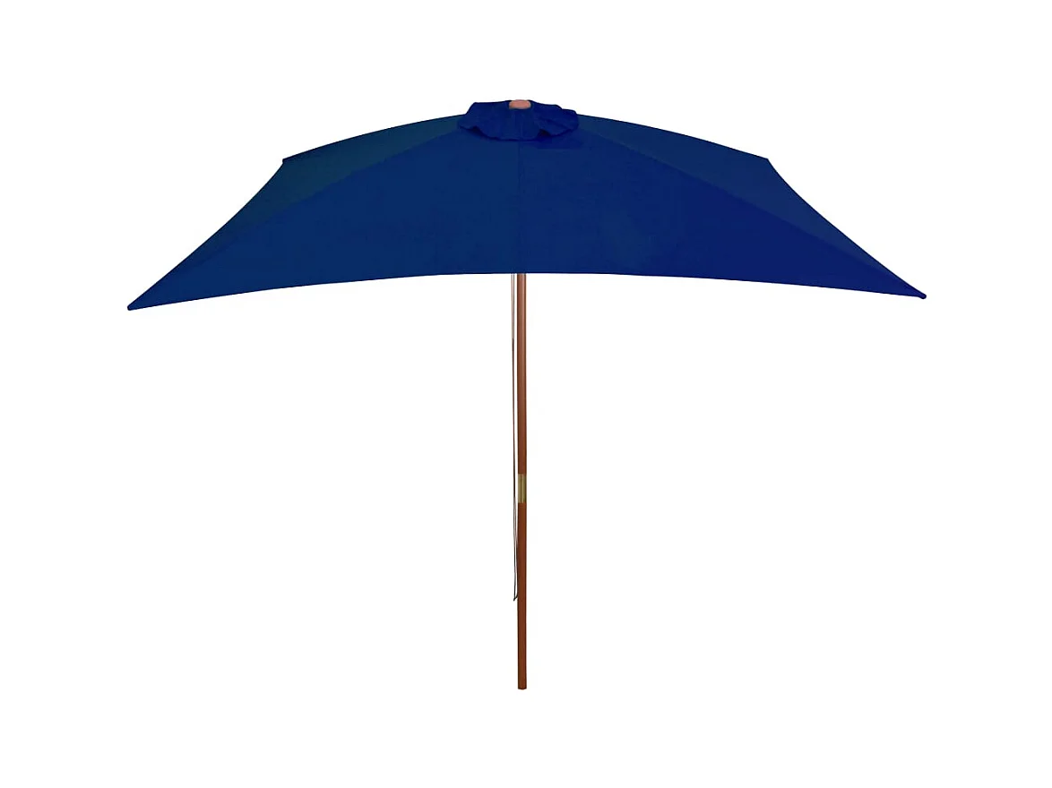 Isabel María  Sombrilla de jardín con palo de madera azul 200x300 cm