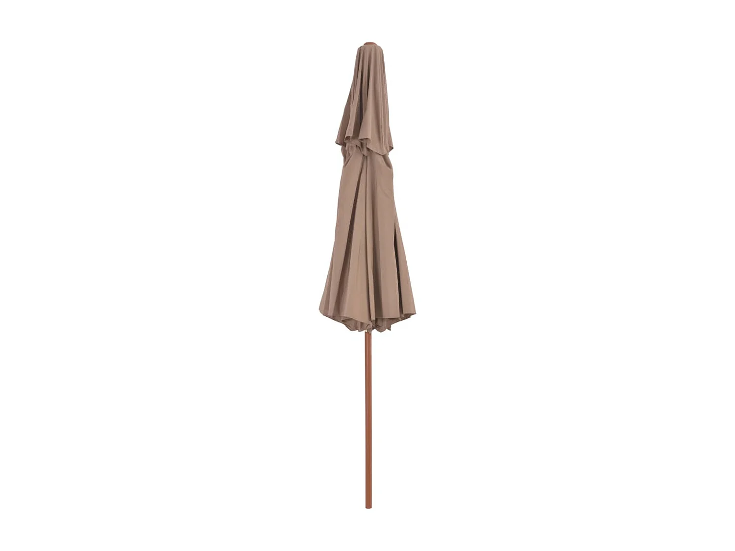 Faylyn  Parasol à deux étages avec mât en bois 270 cm taupe