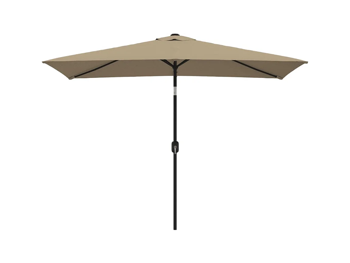 Torhildr  Parasol d'extérieur avec mât en métal 300x200 cm taupe