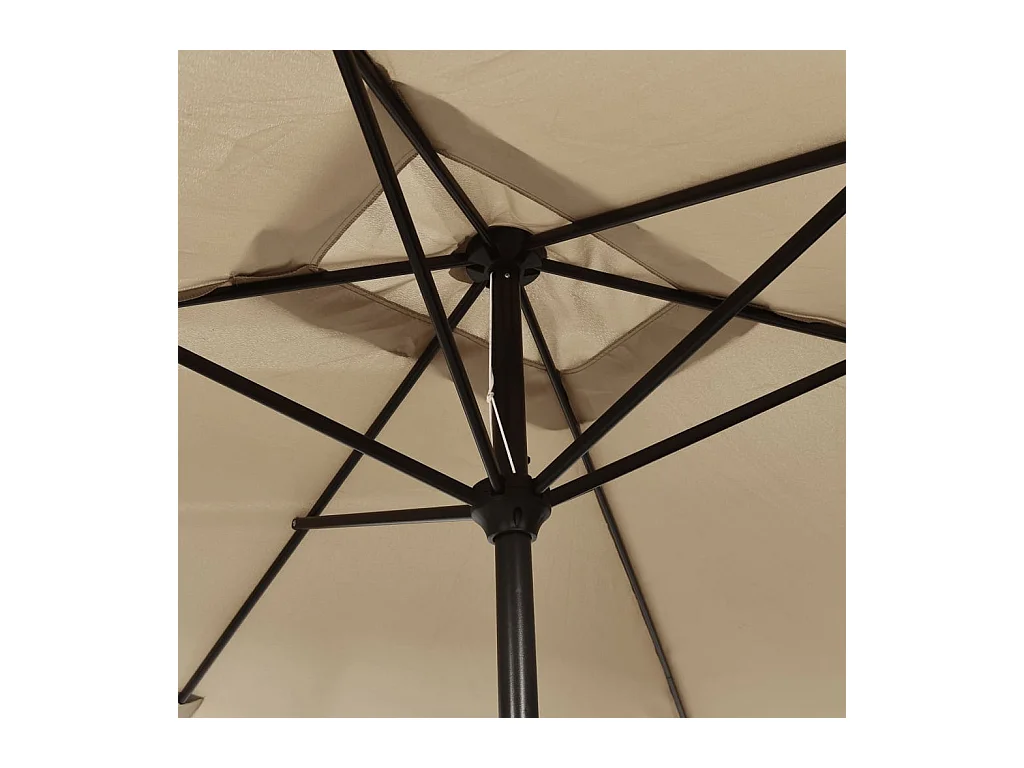 Torhildr  Parasol d'extérieur avec mât en métal 300x200 cm taupe