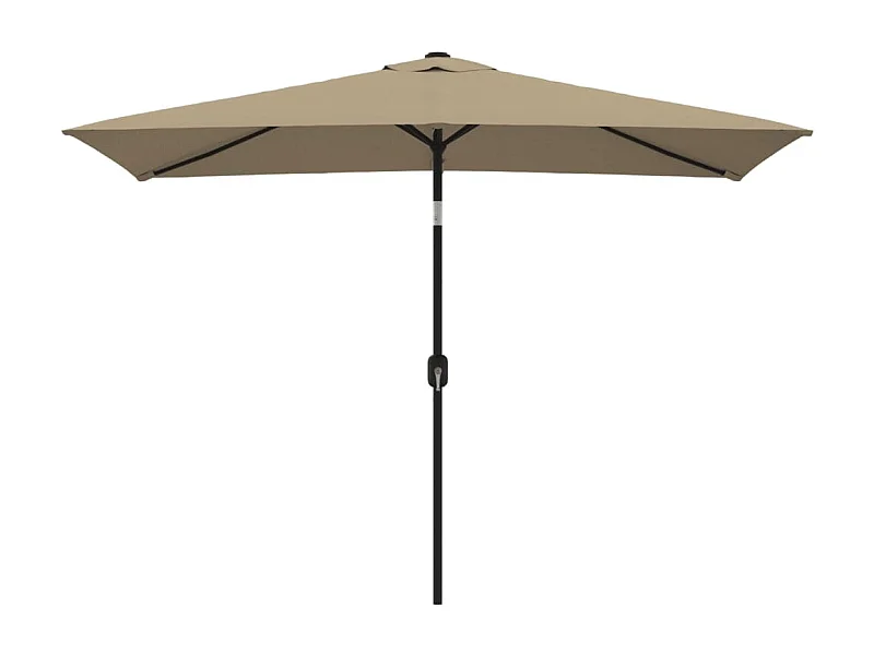 Torhildr  Parasol d'extérieur avec mât en métal 300x200 cm taupe