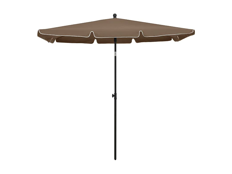 Caylan  Sombrilla de jardín con palo gris taupe 210x140 cm