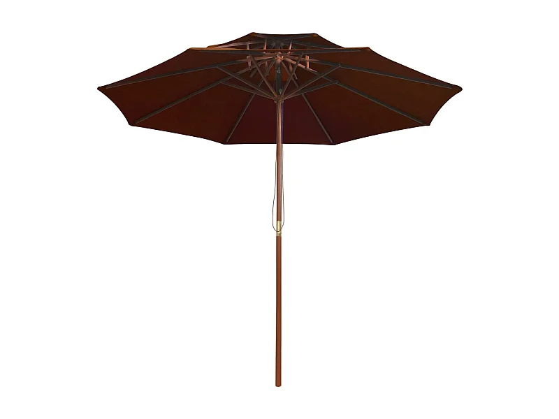 Faylyn  Parasol dubbeldekker met houten paal 270 cm terracottakleurig