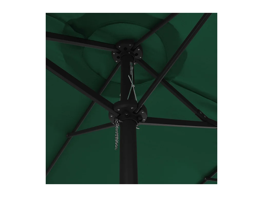 Kustaa  Sombrilla de jardín con palo de aluminio verde 460x270 cm