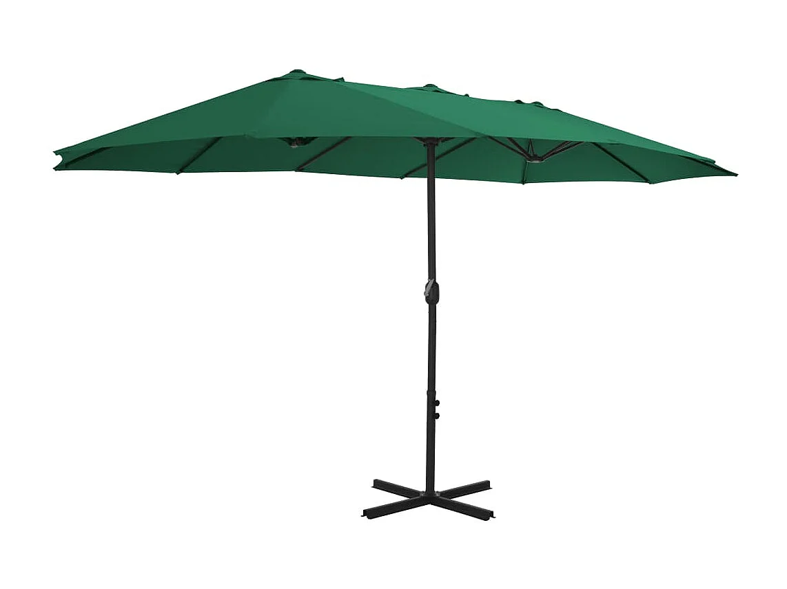 Kustaa  Parasol met aluminium paal 460x270 cm groen