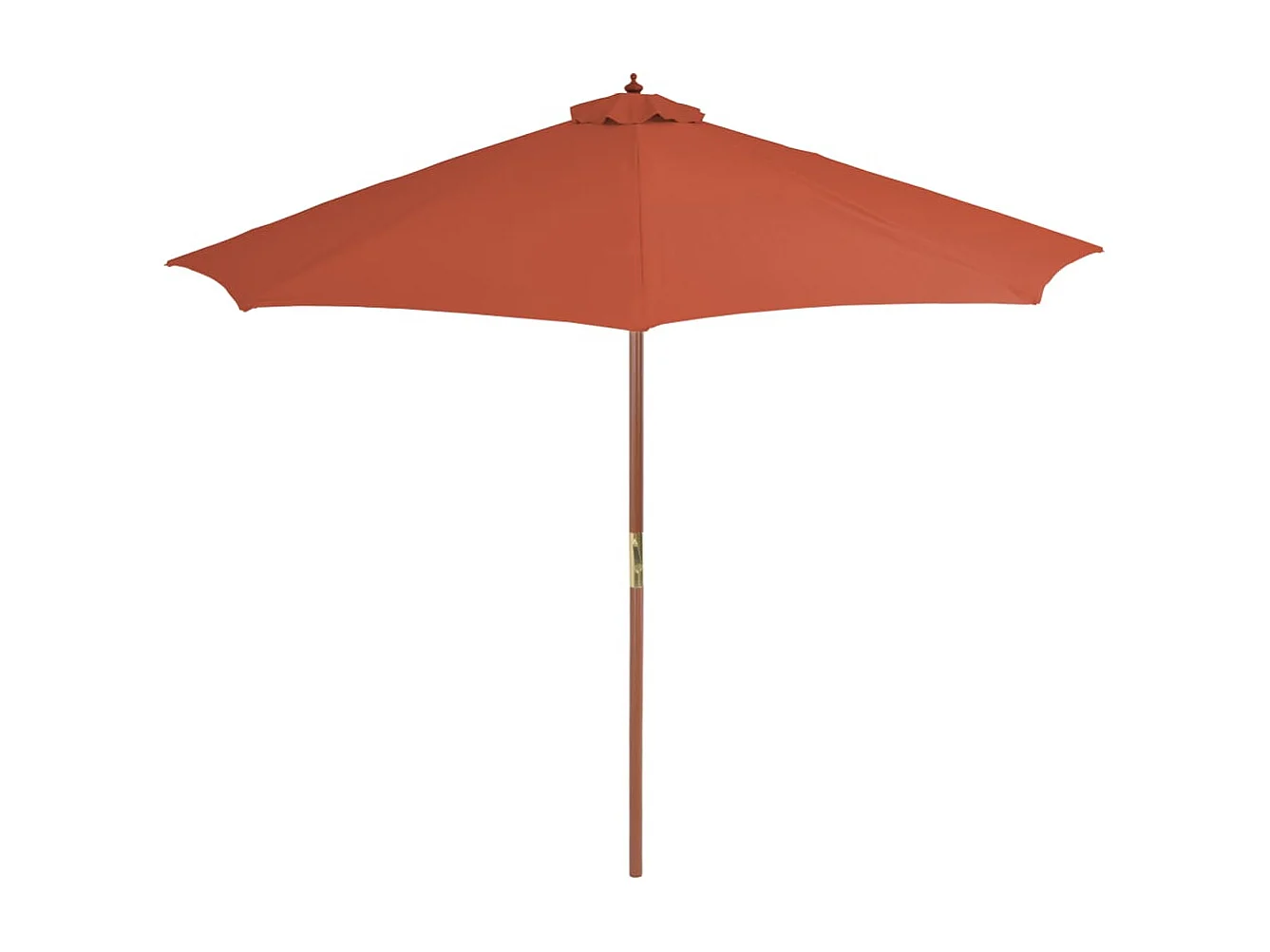 Highlands Ranch  Parasol met houten paal 300 cm terracotta