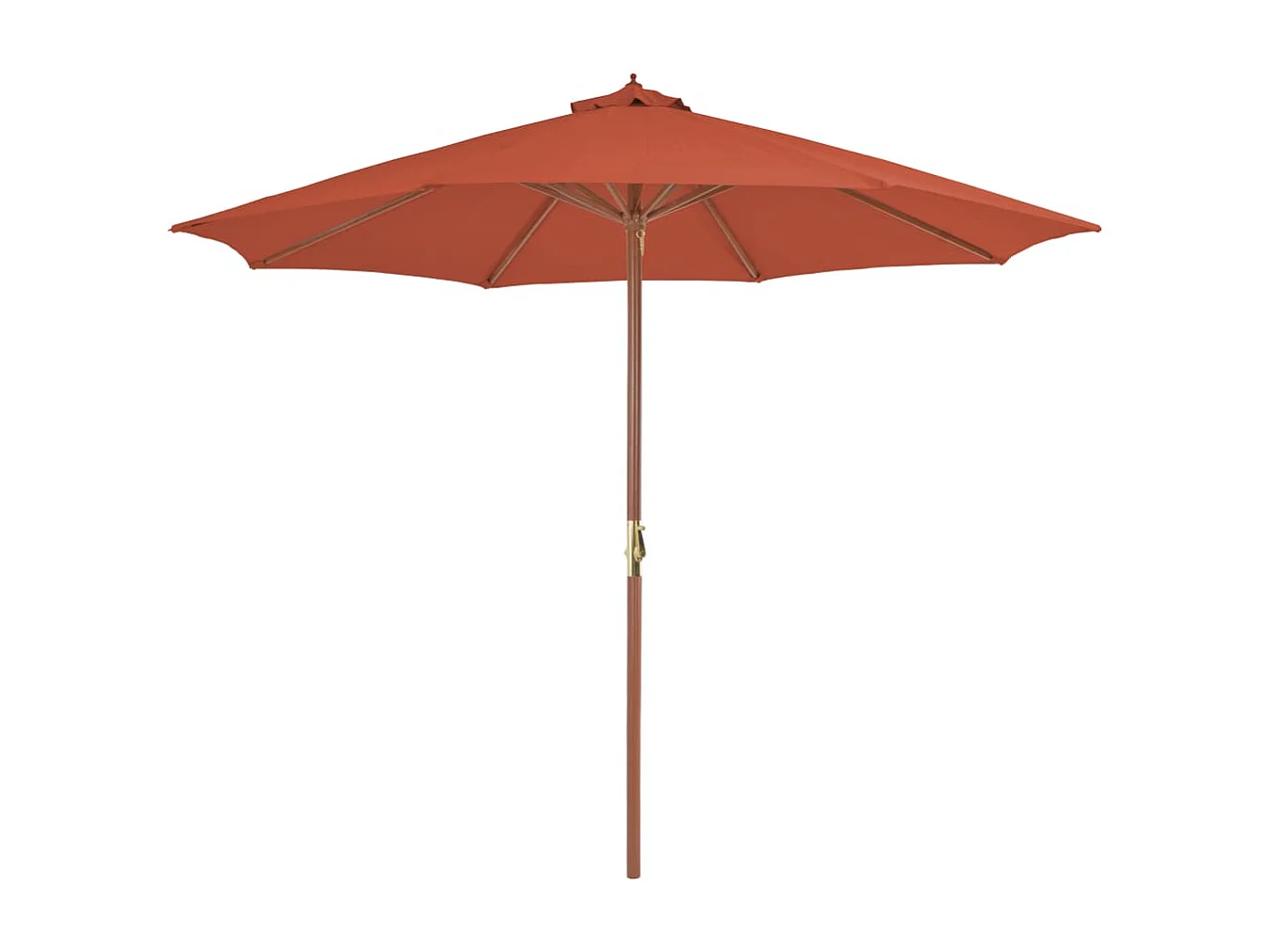 Highlands Ranch  Parasol met houten paal 300 cm terracotta