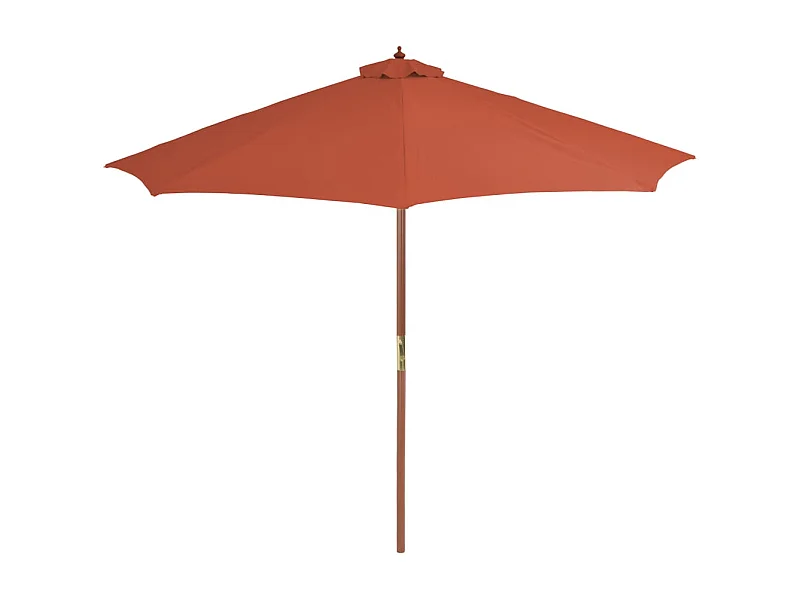 Highlands Ranch  Parasol met houten paal 300 cm terracotta