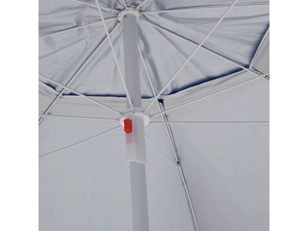 Ceyda  Parasol de plage avec parois latérales bleu 215 cm