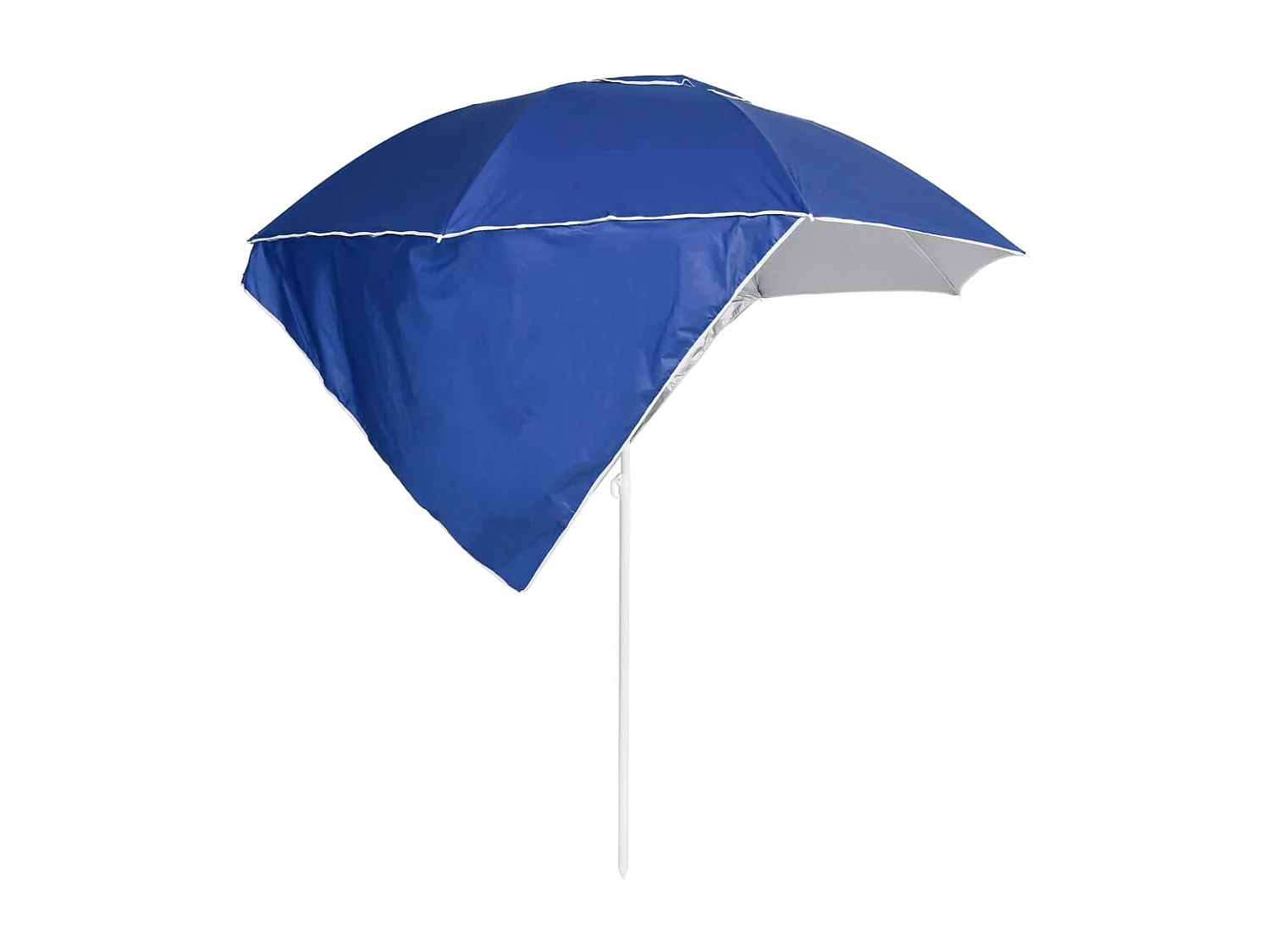 Ceyda  Parasol de plage avec parois latérales bleu 215 cm