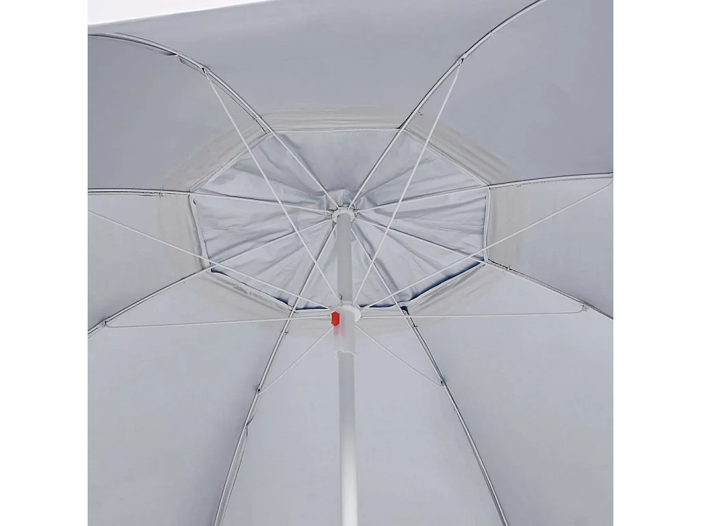 Ceyda  Parasol de plage avec parois latérales bleu 215 cm