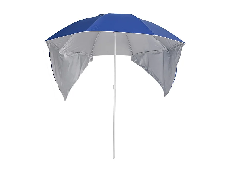 Ceyda  Parasol de plage avec parois latérales bleu 215 cm
