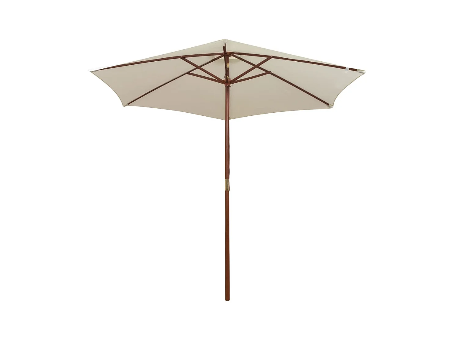 Inglewood  Parasol avec poteau en bois 270 x 270 cm Blanc crème
