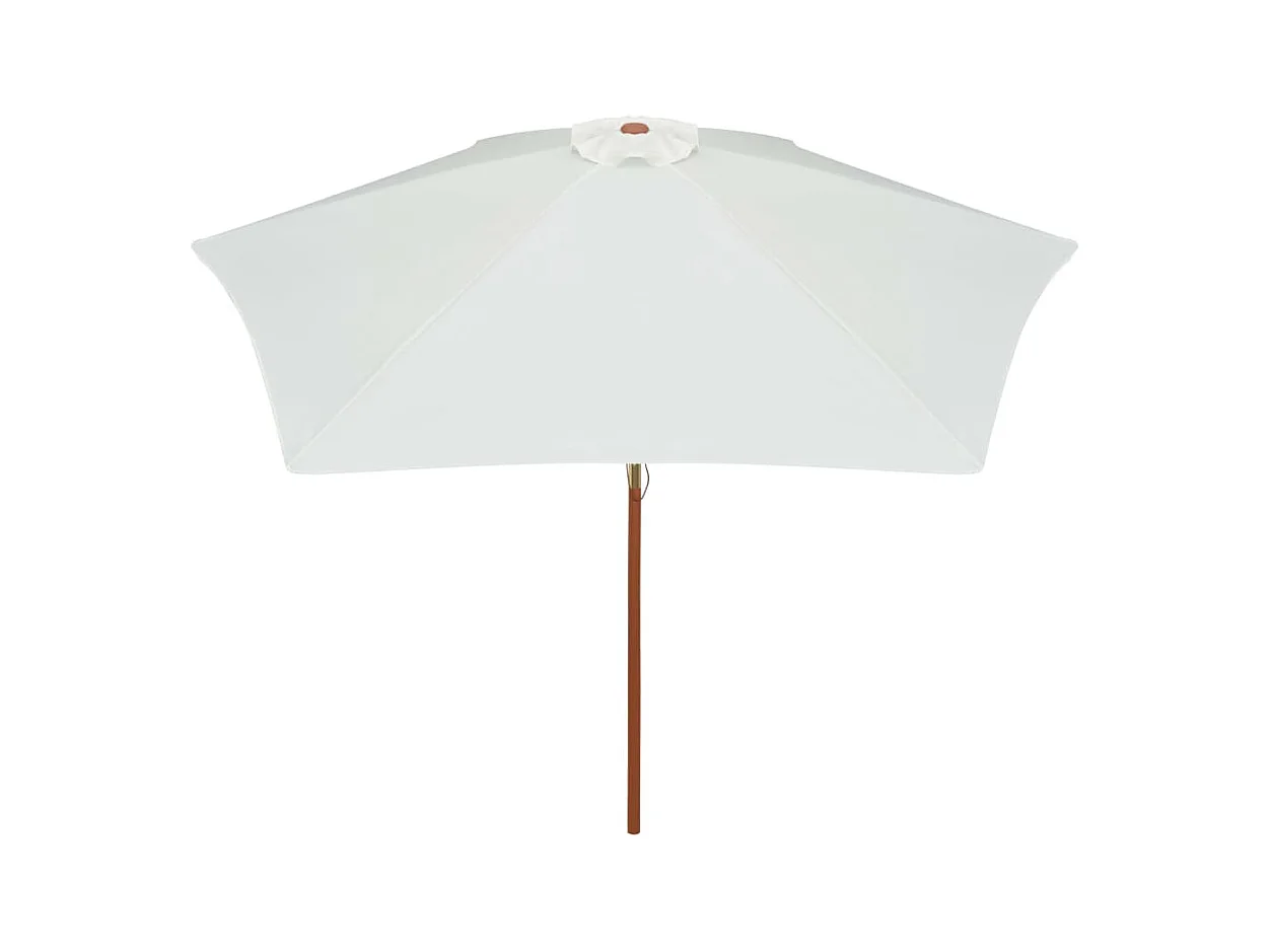 Inglewood  Parasol avec poteau en bois 270 x 270 cm Blanc crème