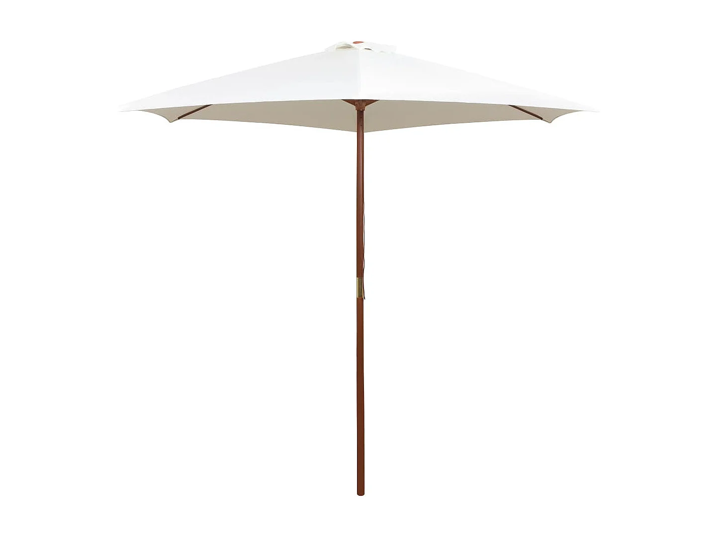 Inglewood  Parasol avec poteau en bois 270 x 270 cm Blanc crème