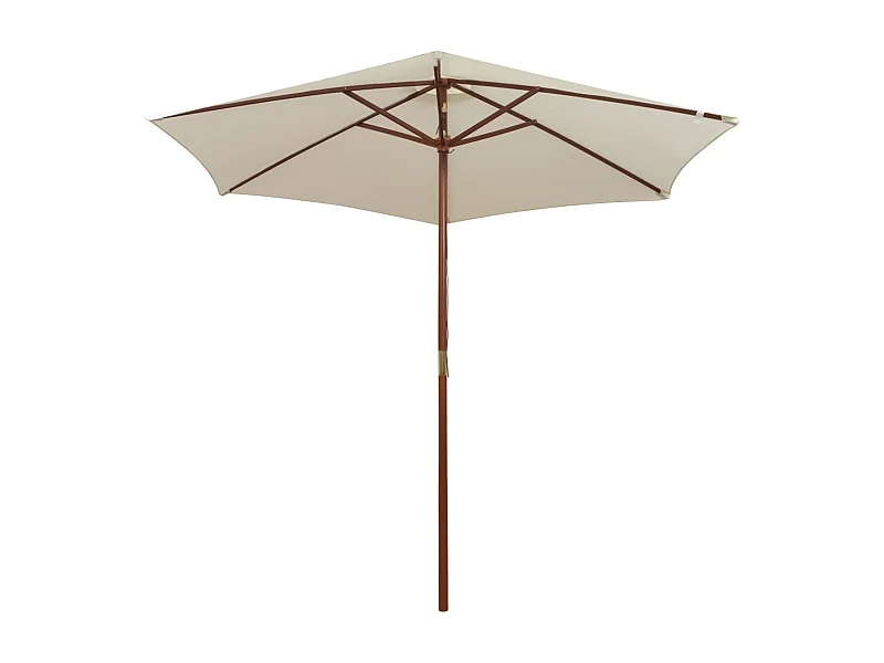 Inglewood  Parasol avec poteau en bois 270 x 270 cm Blanc crème