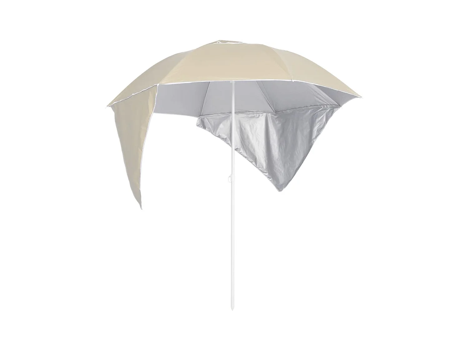Ceyda  Parasol de plage avec parois latérales sable 215 cm