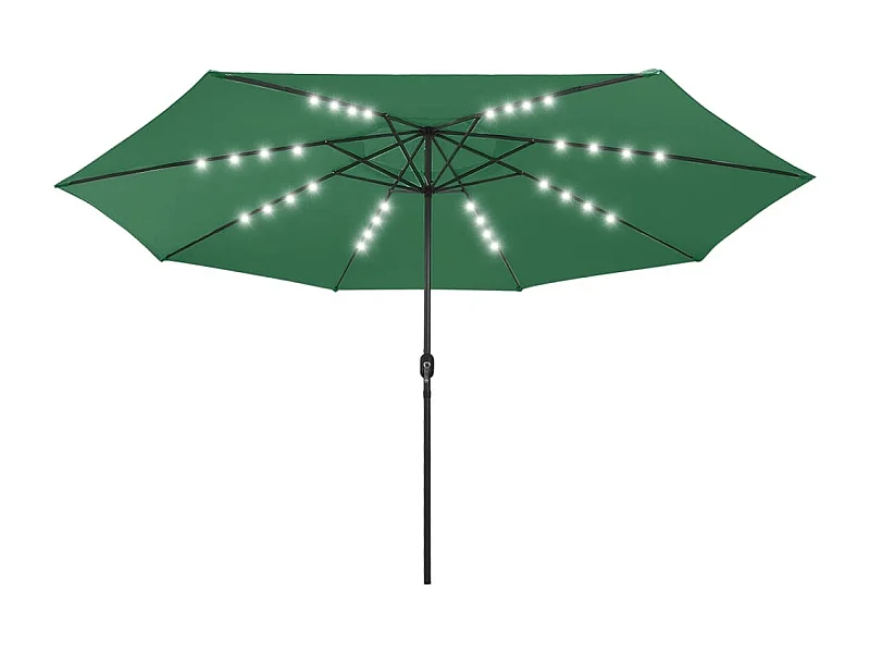 Brintir  Parasol met LED-verlichting 400 cm groen