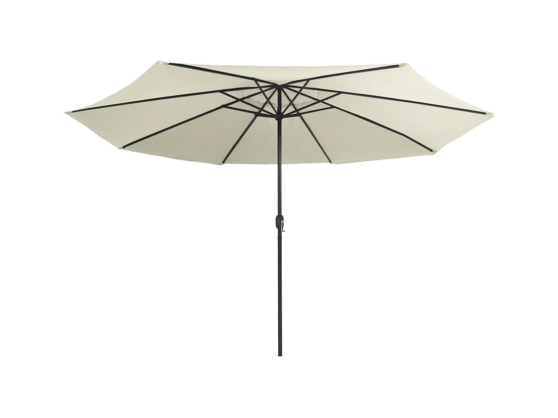 Orlinor  Parasol de jardin avec mât en métal 390 cm blanc sable