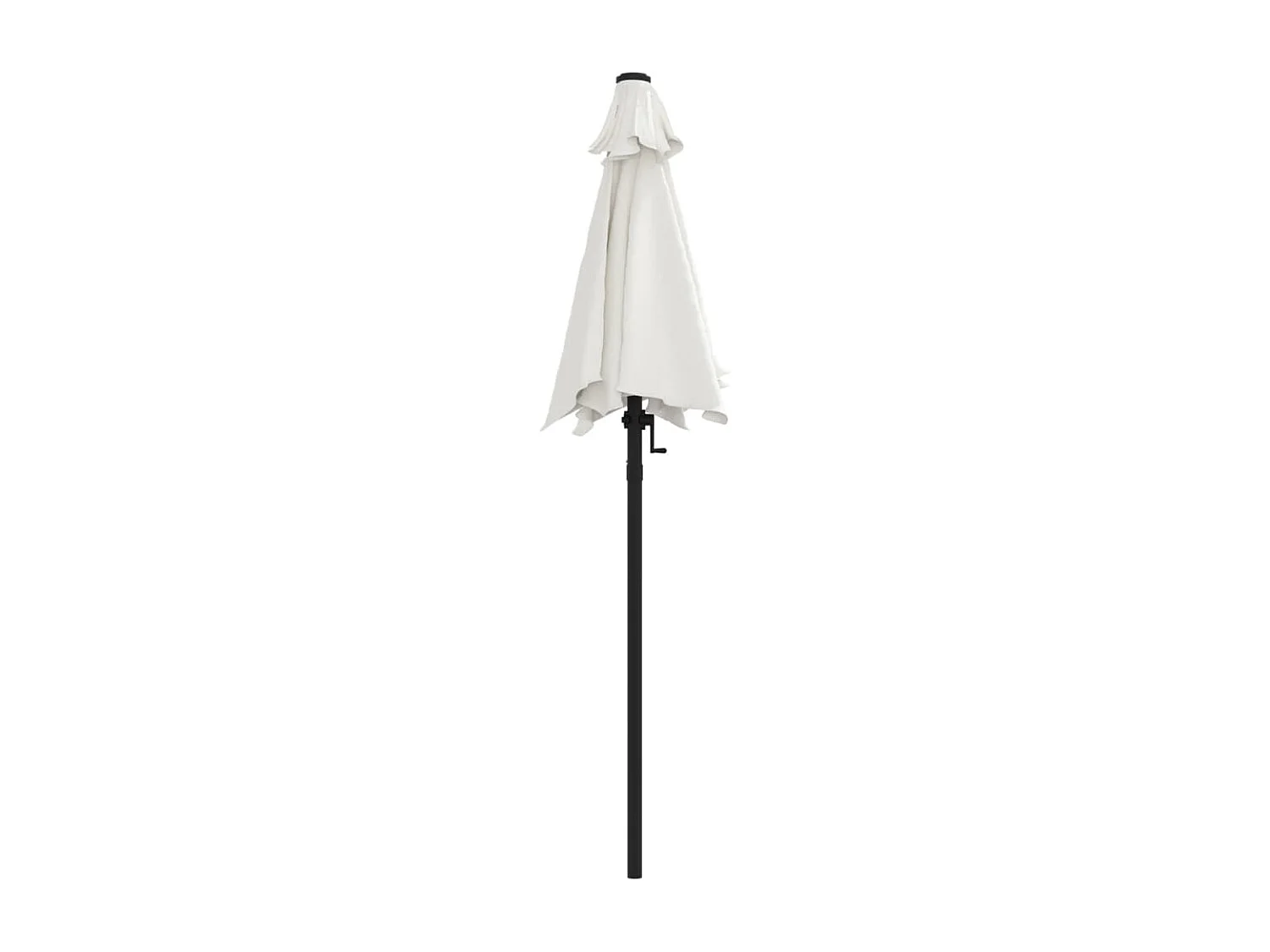 Marano di Napoli  Sombrilla de aluminio blanco arena 200x224 cm