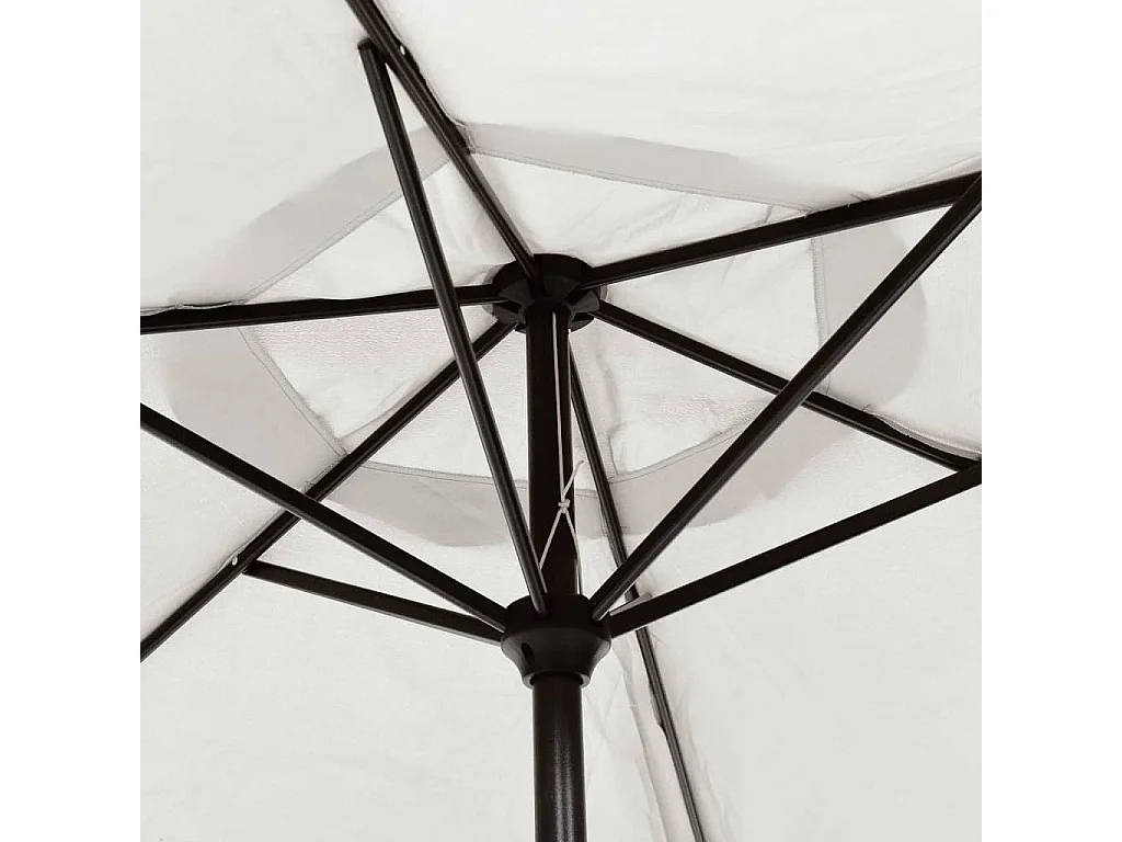 Marano di Napoli  Sombrilla de aluminio blanco arena 200x224 cm