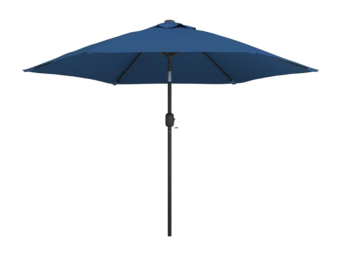 Arabella  Parasol met LED-verlichting en stalen paal 300 cm azuurblauw