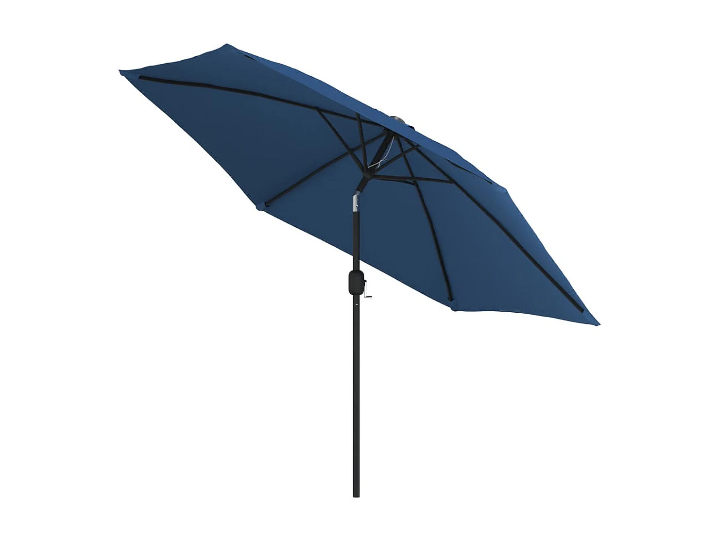 Arabella  Parasol met LED-verlichting en stalen paal 300 cm azuurblauw
