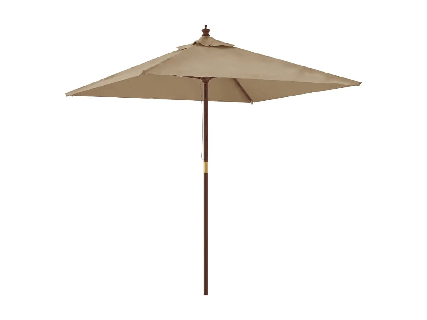 Daranor  Parasol met houten paal 198x198x231 cm taupe