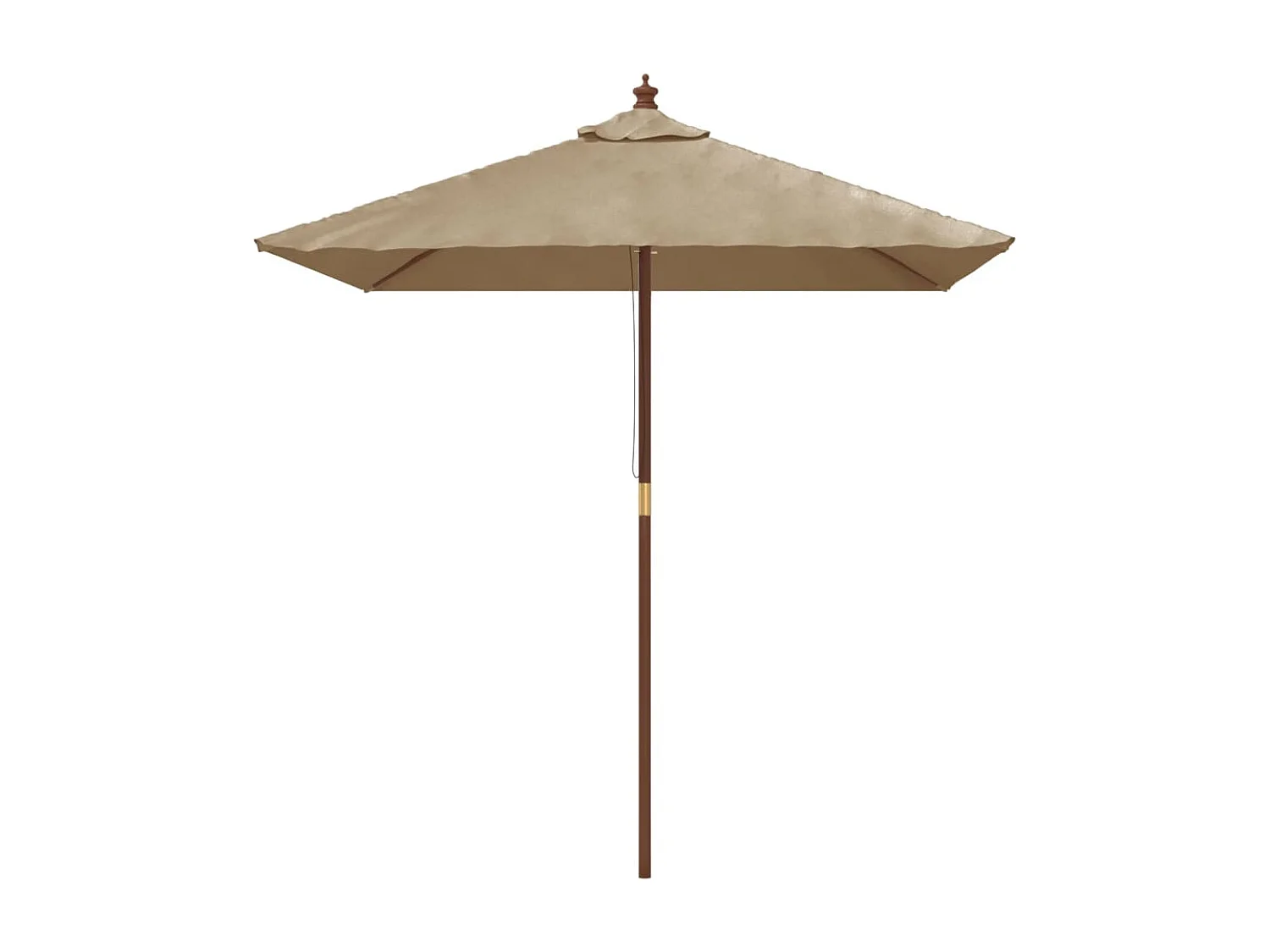 Daranor  Parasol met houten paal 198x198x231 cm taupe