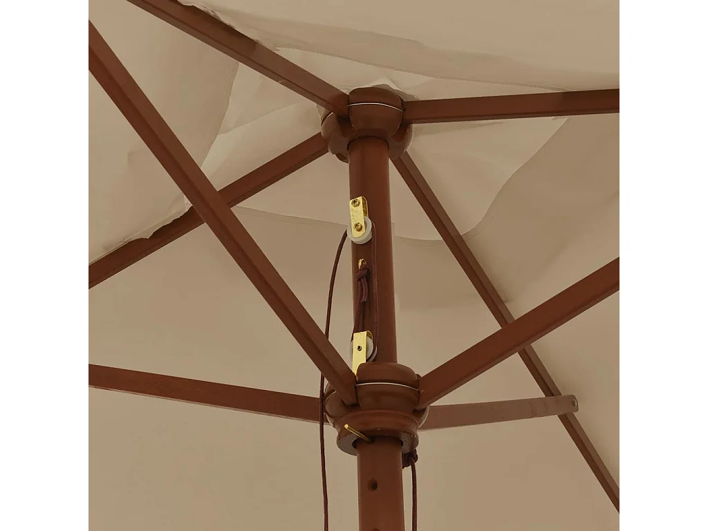 Daranor  Parasol met houten paal 198x198x231 cm taupe