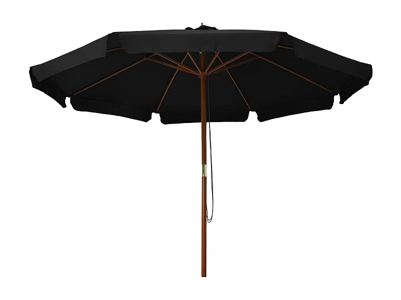 Eastvale  Parasol met houten paal 330 cm zwart