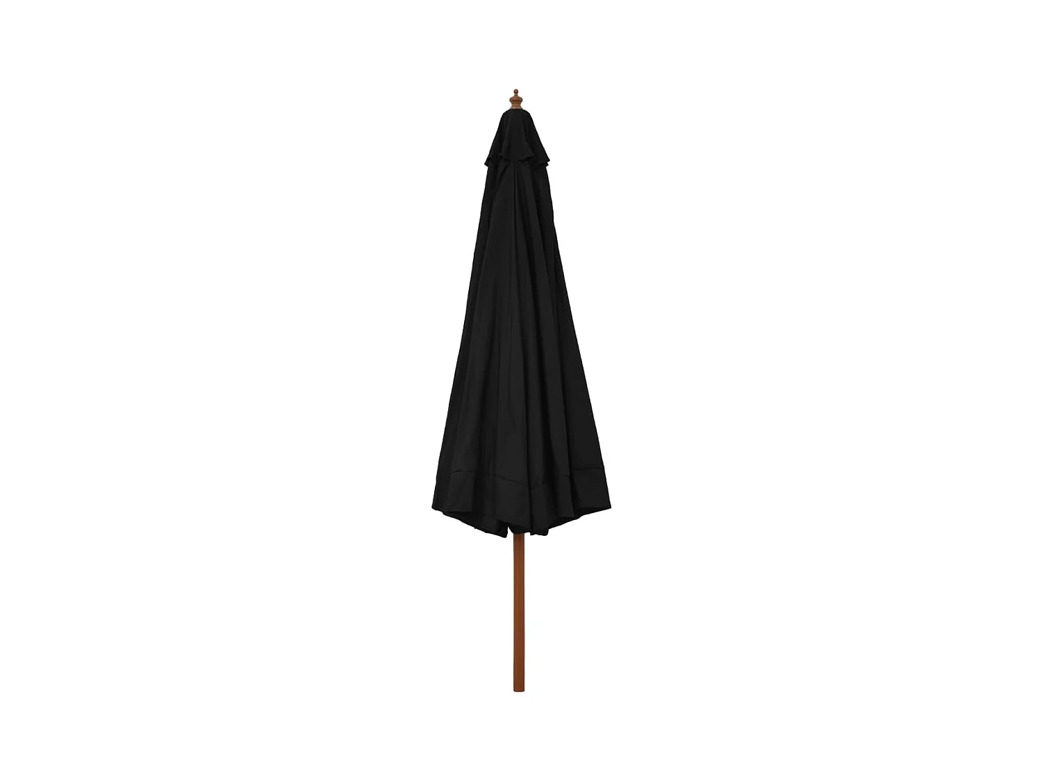 Eastvale  Parasol d'extérieur avec mât en bois 330 cm Noir