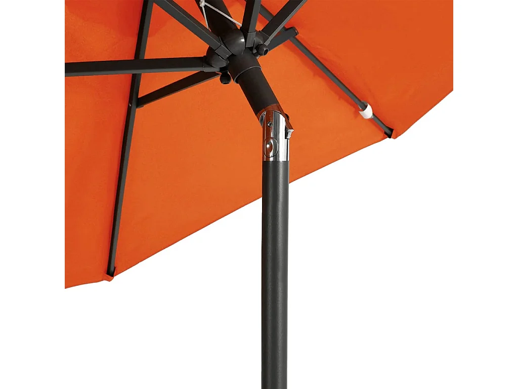 Jeanerette  Sombrilla de jardín con poste de acero terracota 225x225x212 cm