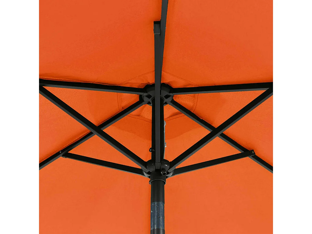 Jeanerette  Sombrilla de jardín con poste de acero terracota 225x225x212 cm