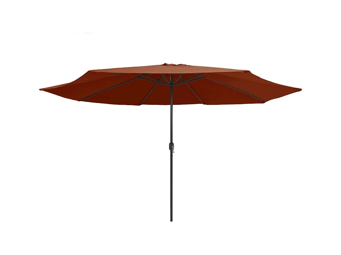 Orlinor  Sombrilla de jardín con palo de metal terracota 390 cm
