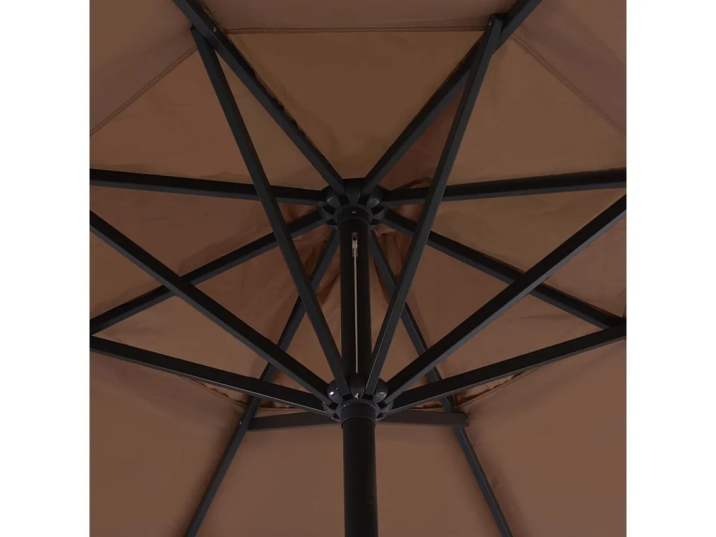 Sarion  Parasol de jardin avec base portable taupe