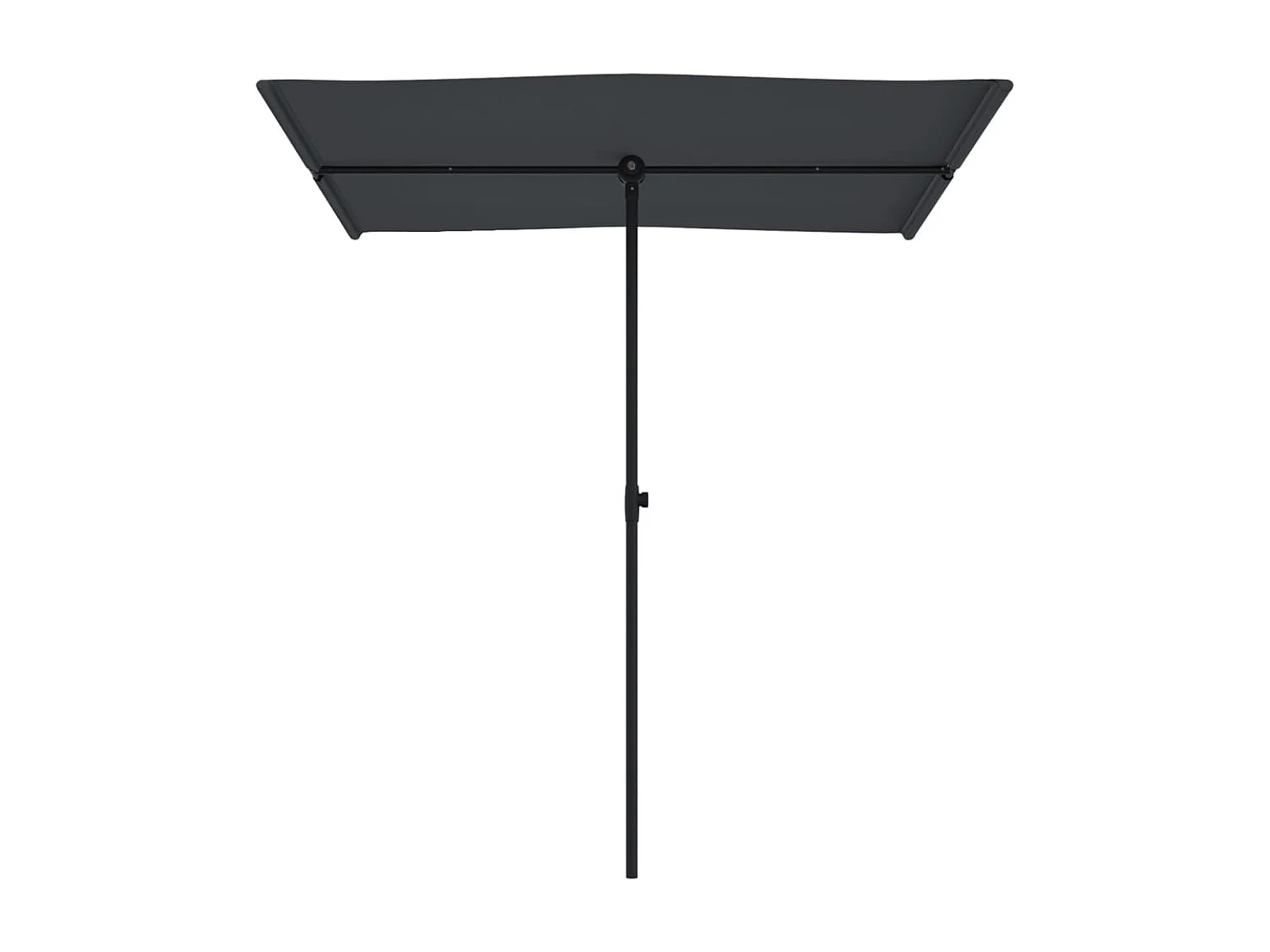Zuhal  Parasol de jardin avec mât en aluminium 180x110 cm Noir