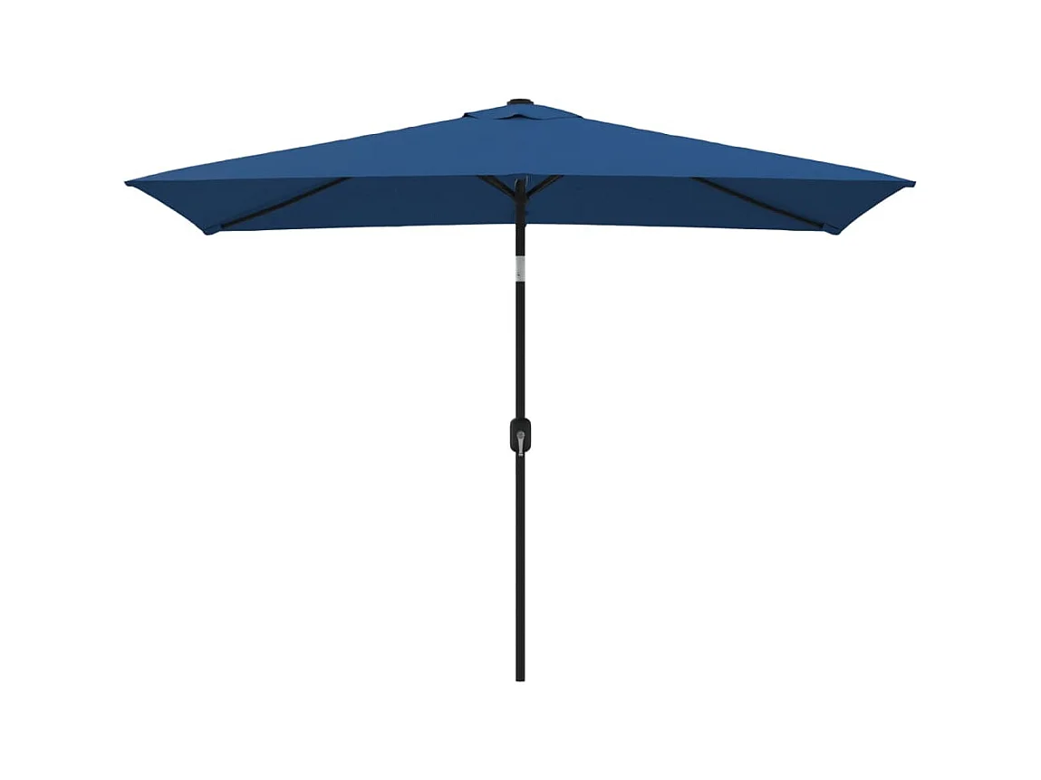 Torhildr  Parasol d'extérieur avec poteau en métal 300x200 cm Azuré