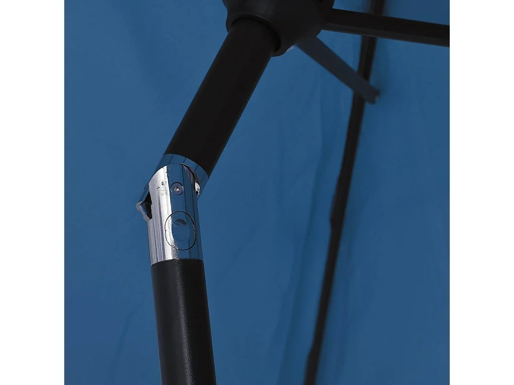 Torhildr  Parasol d'extérieur avec poteau en métal 300x200 cm Azuré