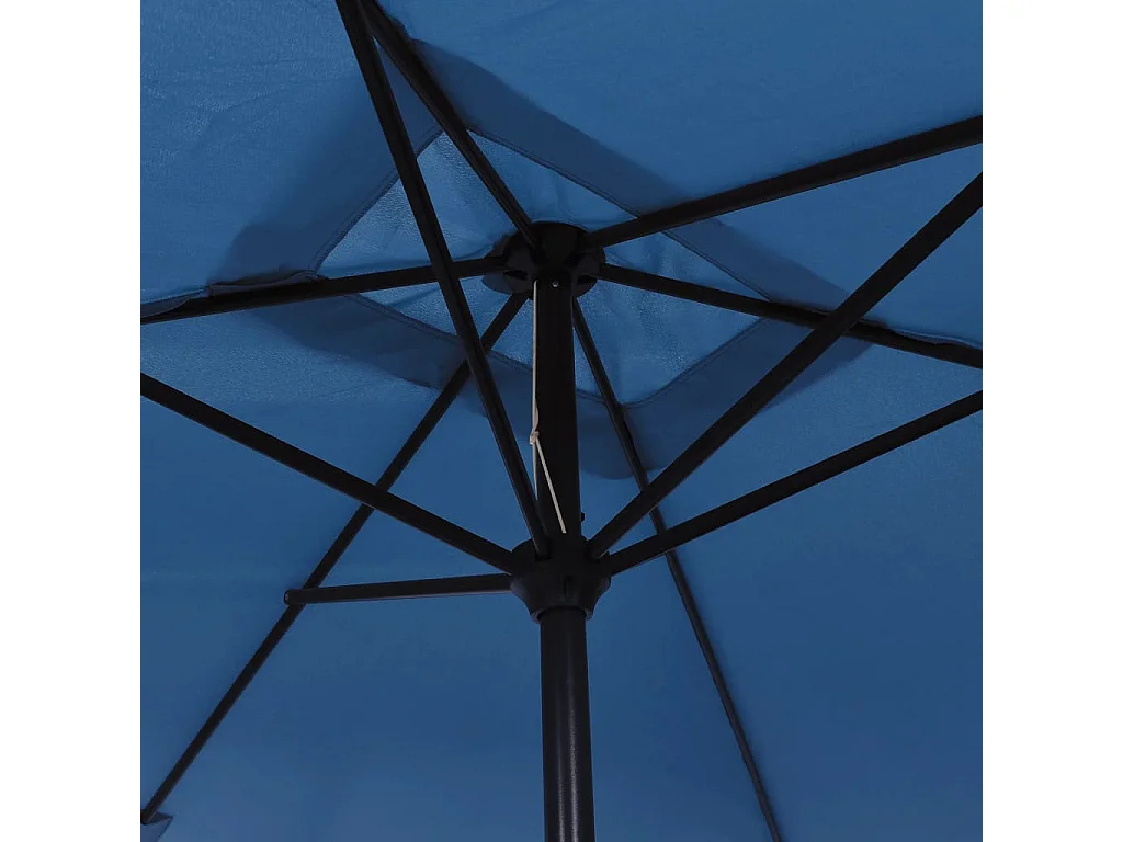 Torhildr  Parasol d'extérieur avec poteau en métal 300x200 cm Azuré