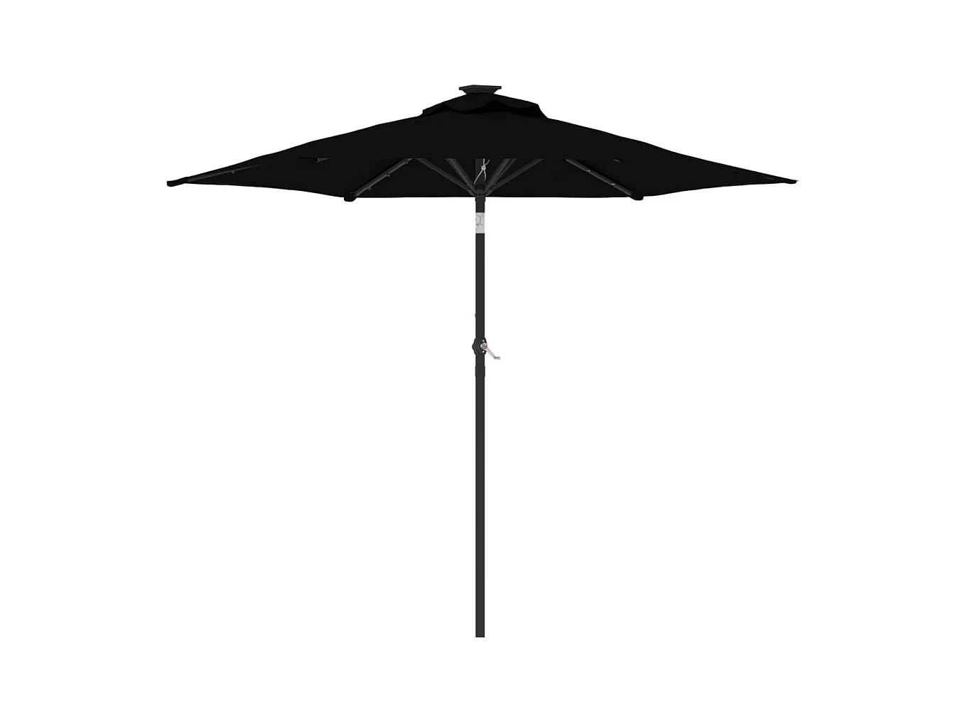 Albemarle  Parasol de jardin avec LED mât en acier noir 225x225x212 cm