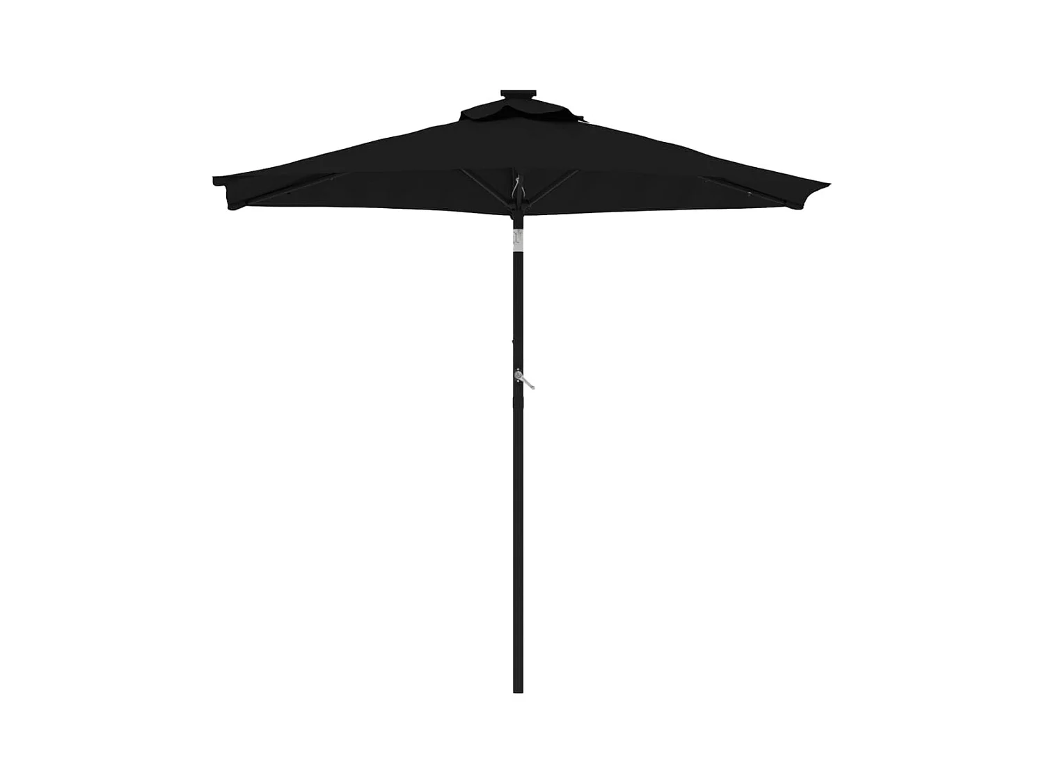 Albemarle  Parasol de jardin avec LED mât en acier noir 225x225x212 cm