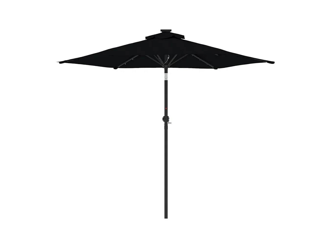 Albemarle  Parasol de jardin avec LED mât en acier noir 225x225x212 cm