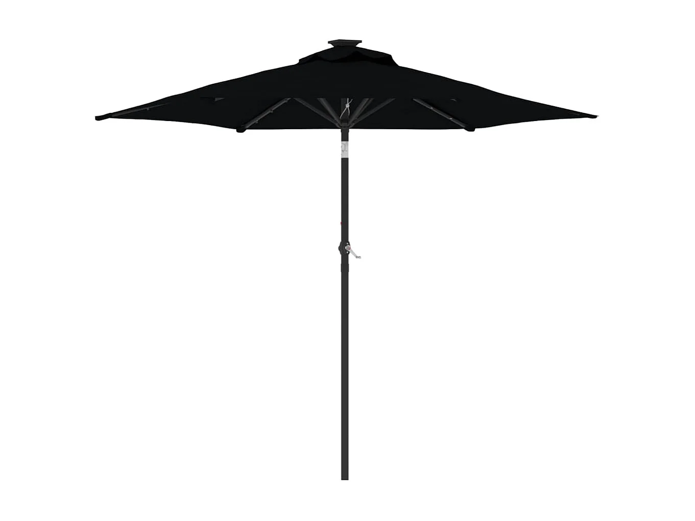 Albemarle  Parasol de jardin avec LED mât en acier noir 225x225x212 cm