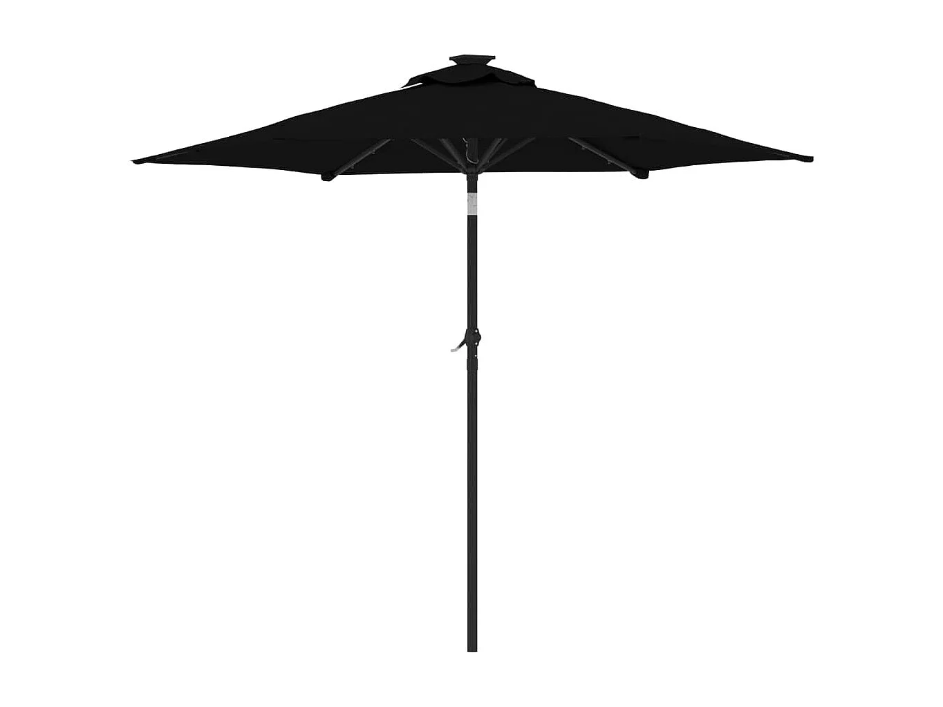 Albemarle  Parasol de jardin avec LED mât en acier noir 225x225x212 cm