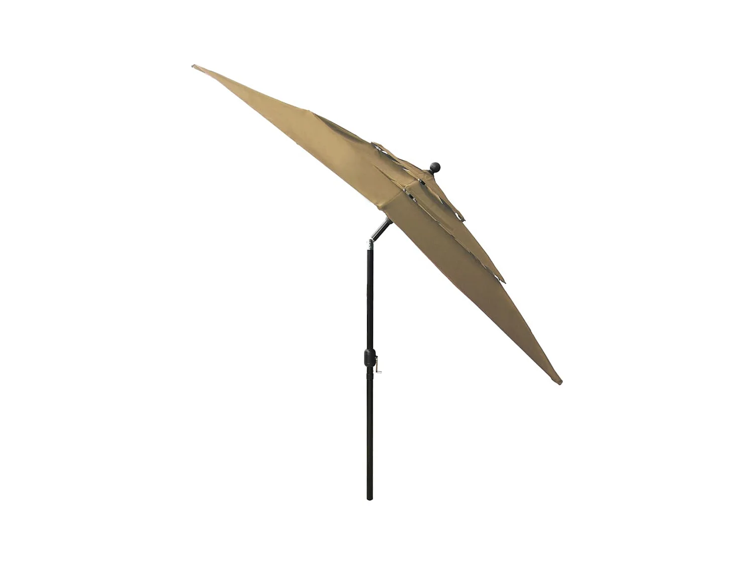 Mart  Parasol de jardin à 3 niveaux avec mât en aluminium taupe