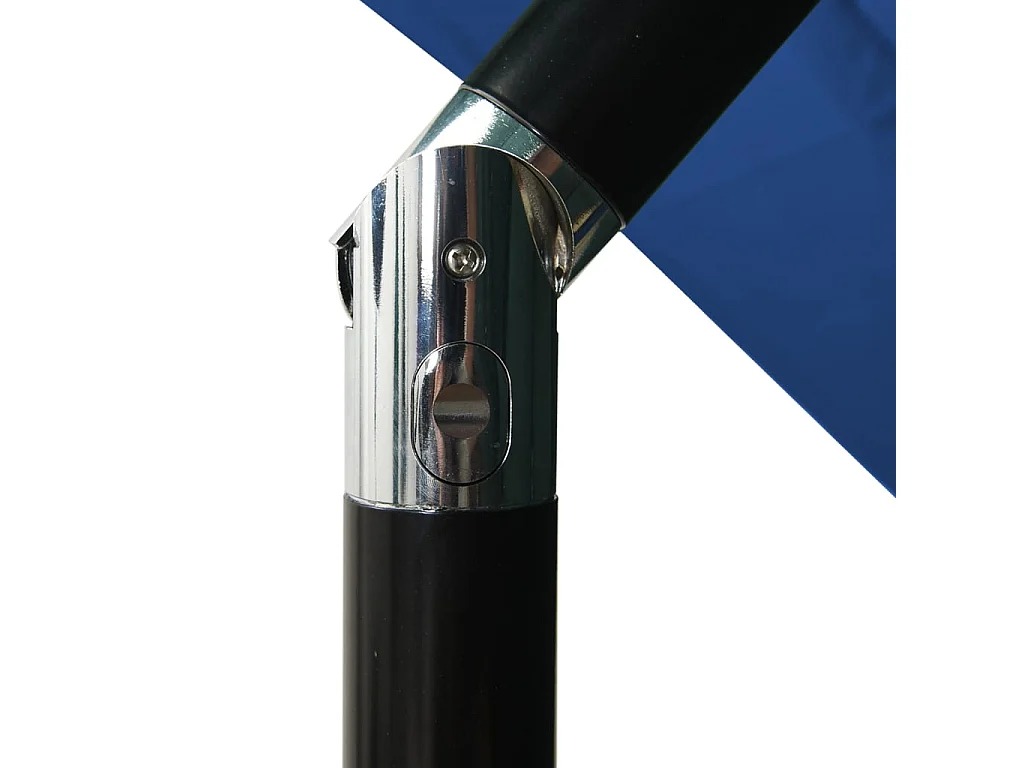 Mart  Parasol de jardin à 3 niveaux avec mât en aluminium bleu azuré